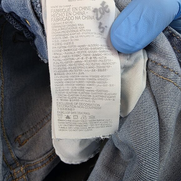 Levis Overalls Youth Size 14 Blue Denim Adjustable Straps Straight Leg Jeans - Picture 12 of 13